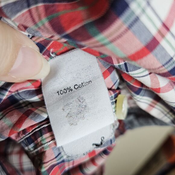 J.CREW Tartan Cotton Button Down Shirt Womens Size Small Plaid Red Long Sleeve - Picture 10 of 10